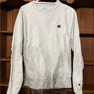 Champion Light Gray Crewneck Sweater